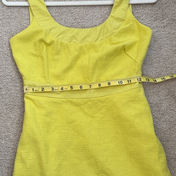 Anthropologie Maeve Sleeveless Mini Dress With Back Cutout In Chartreuse - Picture 11 of 12
